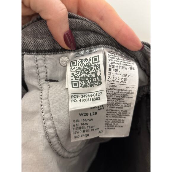 Levi's Jeans Womens 28 Cosmic Comet Gray Wedgie Straight High Rise Cotton Blend - Picture 4 of 5